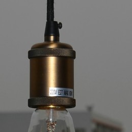 Luminária pendente galvanizada estilo vintage clássico tradicional mini