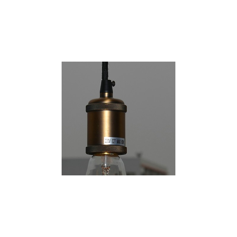 Luminária pendente galvanizada estilo vintage clássico tradicional mini