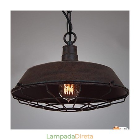1 Luminária pendente de metal vintage 1 Luminária pendente de metal vintage