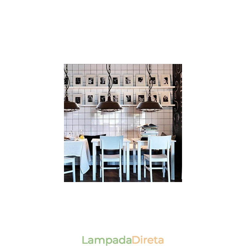 1 Luminária pendente de metal vintage