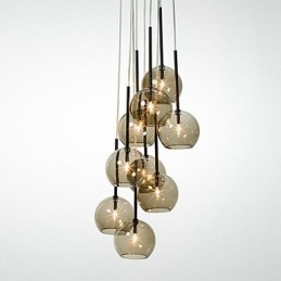 Luminária pendente de metal estilo country mini com pintura