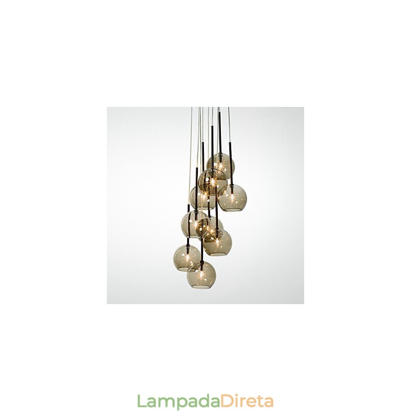 Luminária pendente de metal estilo country mini com pintura