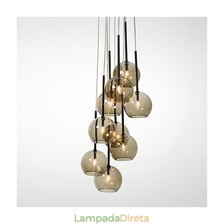 Luminária pendente de metal estilo country mini com pintura Luminária pendente de metal estilo country mini com pintura