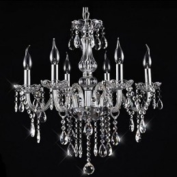 Lustre de cristal galvanizado clássico tradicional vintage