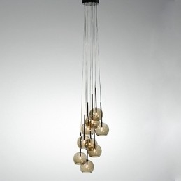 Luminária pendente de metal estilo country mini com pintura