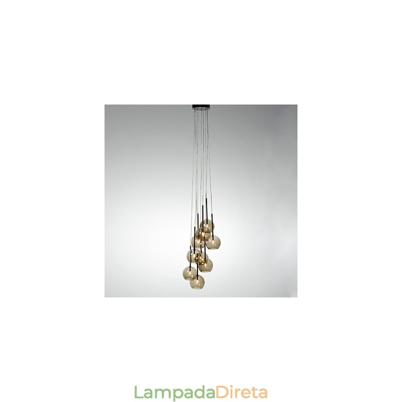 Luminária pendente de metal estilo country mini com pintura