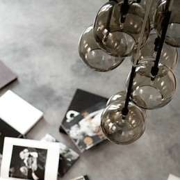 Luminária pendente de metal estilo country mini com pintura