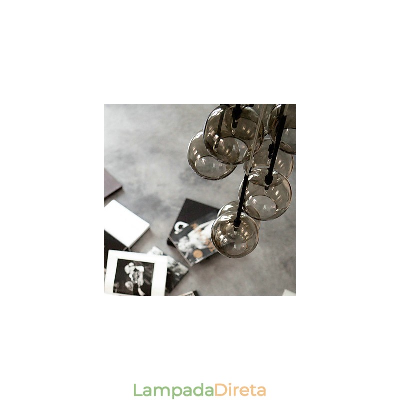 Luminária pendente de metal estilo country mini com pintura
