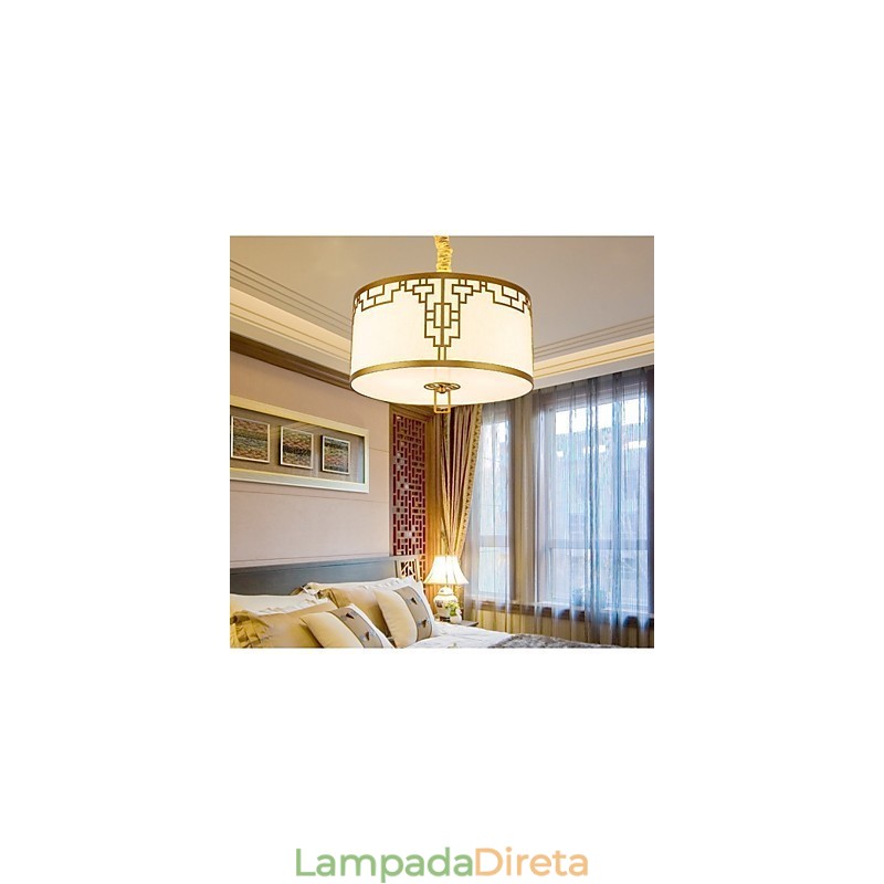 Iluminação suspensa estilo chinês simplicidade moderna
