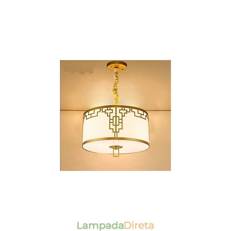 Iluminação suspensa estilo chinês simplicidade moderna