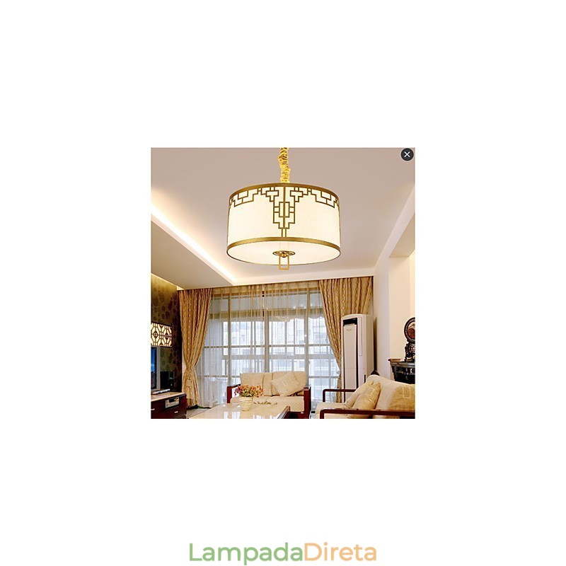 Iluminação suspensa estilo chinês simplicidade moderna
