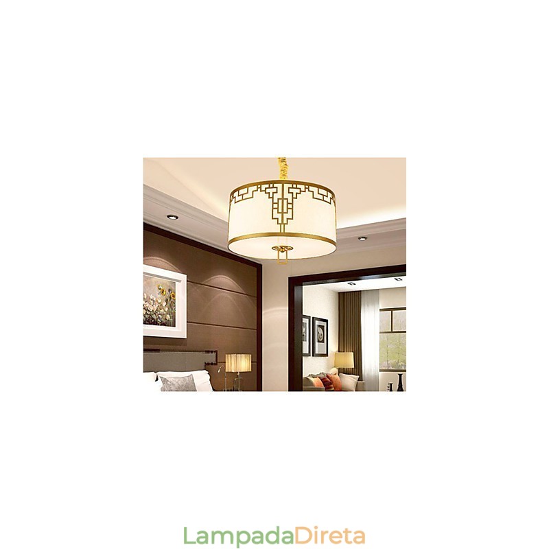 Iluminação suspensa estilo chinês simplicidade moderna