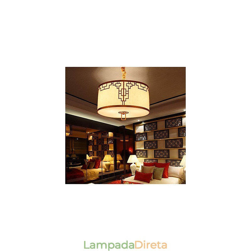 Iluminação suspensa estilo chinês simplicidade moderna