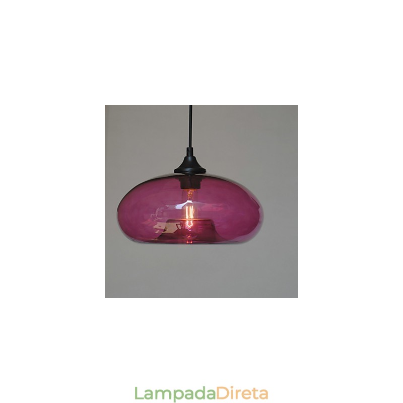Pendente Característico Moderno 1 Luz Com Sombra Transparente