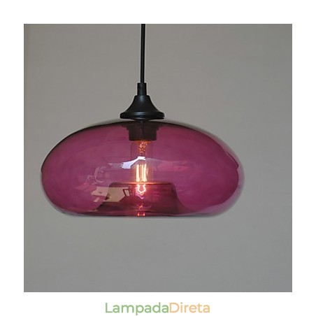 Pendente Característico Moderno 1 Luz Com Sombra Transparente Pendente Característico Moderno 1 Luz Com Sombra Transparente