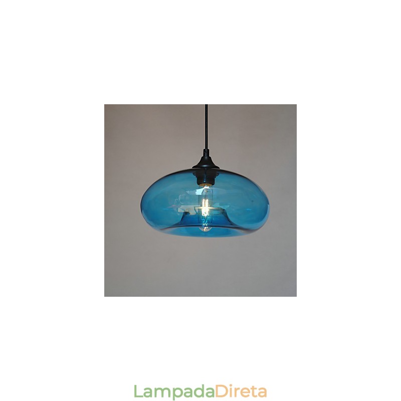 Pendente Característico Moderno 1 Luz Com Sombra Transparente