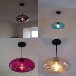 Pendente Característico Moderno 1 Luz Com Sombra Transparente
