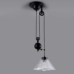 Luminária pendente vintage 1 luminária ilha luminária foyer pendentes metal + galss