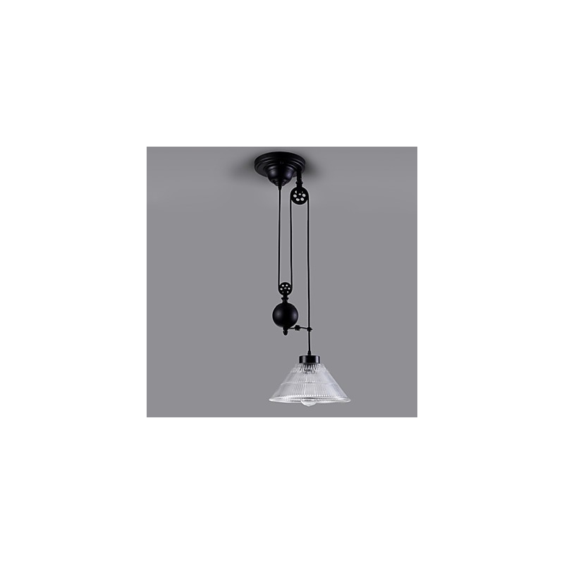 Luminária pendente vintage 1 luminária ilha luminária foyer pendentes metal + galss