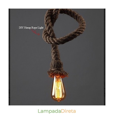 1 Luz DIY Art Hemp Rope Light Criativo Hemp Rope Droplight 1 Luz DIY Art Hemp Rope Light Criativo Hemp Rope Droplight