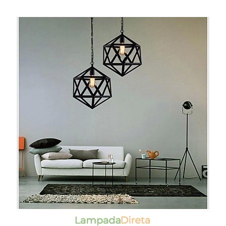 Lâmpada industrial retrô droplight hexaedro artístico originalidade ferro forjado pingente luz Lâmpada industrial retrô droplight hexaedro artístico originalidade ferro forjado pingente luz
