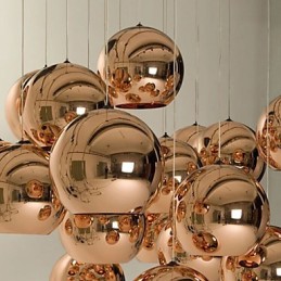 Criativo Simples Vidro Nórdico Retro Galvanoplastia Bola Pendente Lâmpada Luz