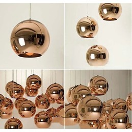 Criativo Simples Vidro Nórdico Retro Galvanoplastia Bola Pendente Lâmpada Luz