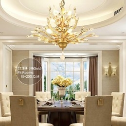 Vintage Crystal Flush Mount 7 Luzes Pintura de Metal Preto OU Dourado
