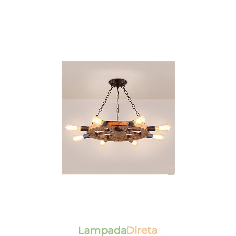 Lustre nostálgico de resina de ferro