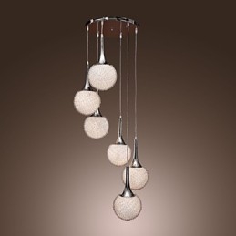 Luminária de parede moderna contemporânea em metal galvanizado com globo embutido