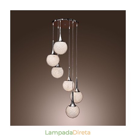 Luminária de parede moderna contemporânea em metal galvanizado com globo embutido Luminária de parede moderna contemporânea em metal galvanizado com globo embutido