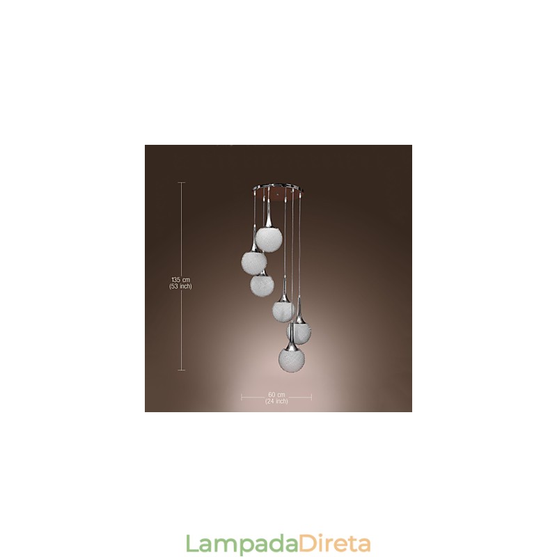 Luminária de parede moderna contemporânea em metal galvanizado com globo embutido