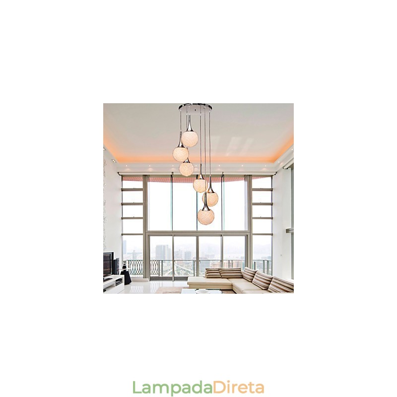 Luminária de parede moderna contemporânea em metal galvanizado com globo embutido