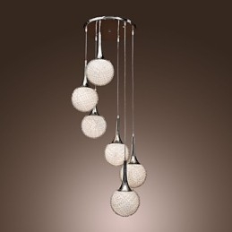 Luminária de parede moderna contemporânea em metal galvanizado com globo embutido