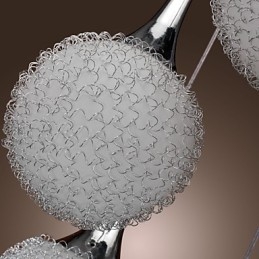 Luminária de parede moderna contemporânea em metal galvanizado com globo embutido