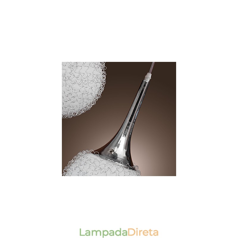 Luminária de parede moderna contemporânea em metal galvanizado com globo embutido