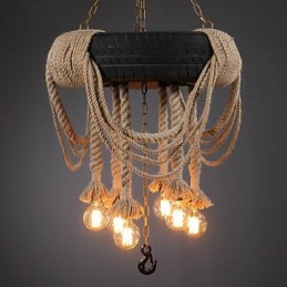Luminária pendente de plástico com pintura vintage