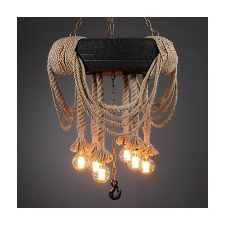 Luminária pendente de plástico com pintura vintage Luminária pendente de plástico com pintura vintage