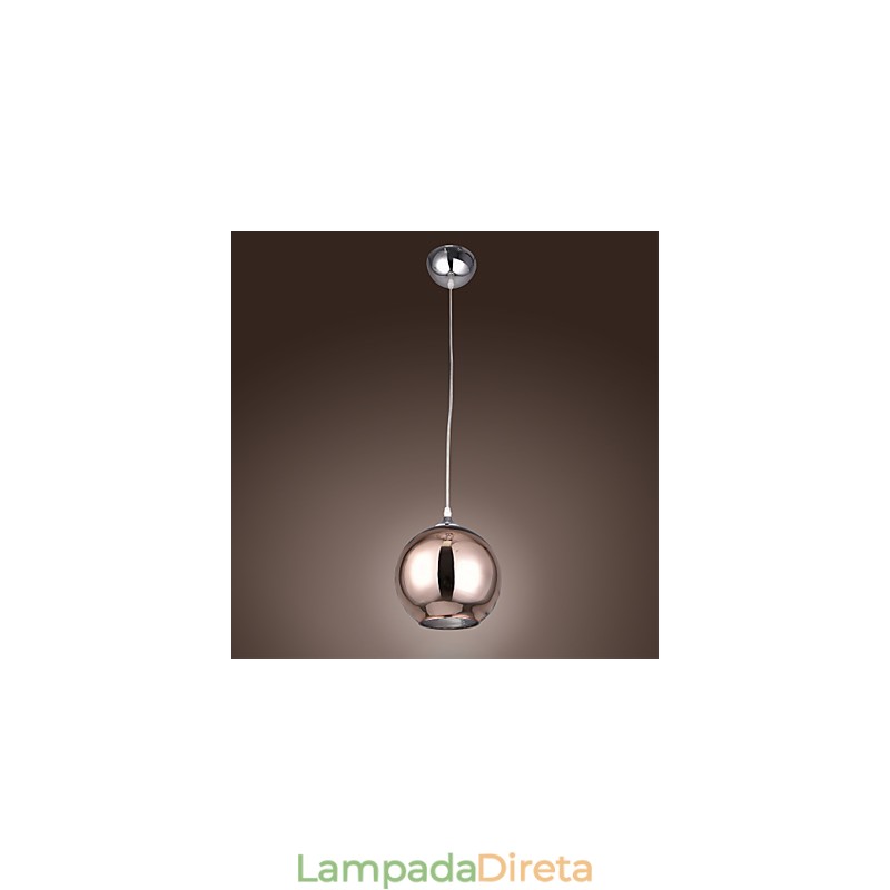 60 Moderno Contemporâneo Globo Metal Galvanizado Pendente Luz