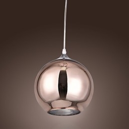 60 Moderno Contemporâneo Globo Metal Galvanizado Pendente Luz