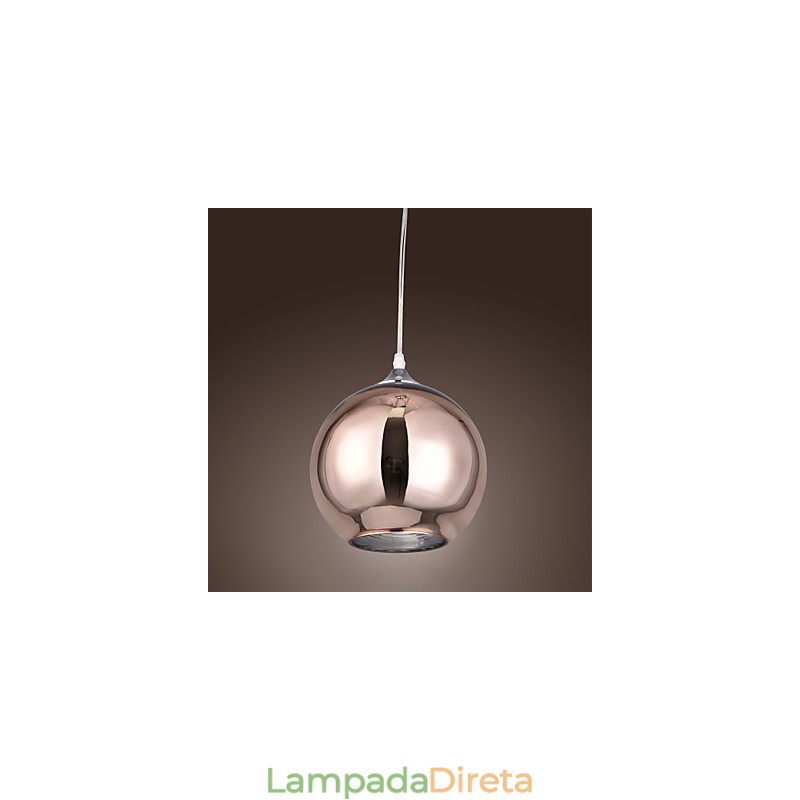 60 Moderno Contemporâneo Globo Metal Galvanizado Pendente Luz