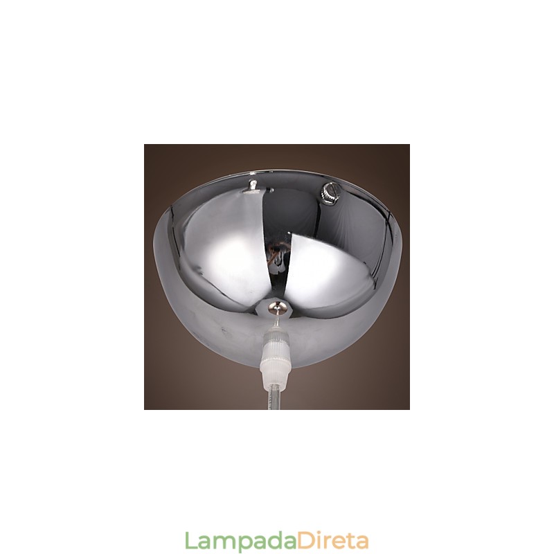 60 Moderno Contemporâneo Globo Metal Galvanizado Pendente Luz