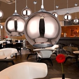 60 Moderno Contemporâneo Globo Metal Galvanizado Pendente Luz