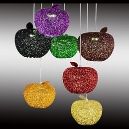 Lustre de alumínio trançado com sete lâmpadas de cabeça Apple