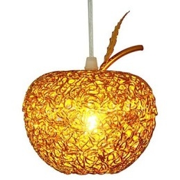 Lustre de alumínio trançado com sete lâmpadas de cabeça Apple