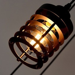 Vintage Edison Múltiplo Ajustável DIY Lâmpada de Teto Luz Pingente Iluminação Lustre Moderno Chique Industrial Jantar
