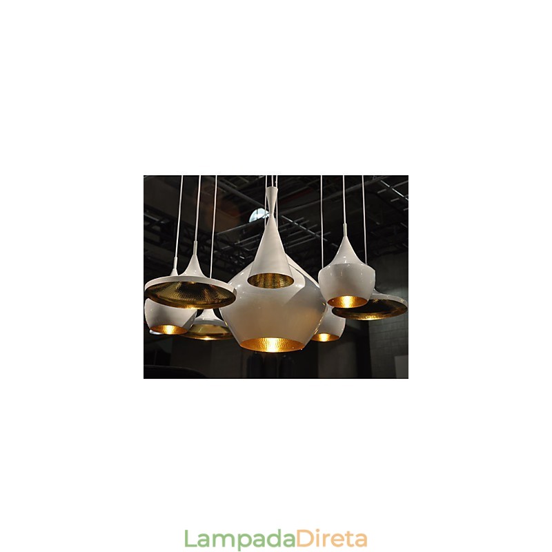 Mini Estilo Pintura Metal Pendente Luz