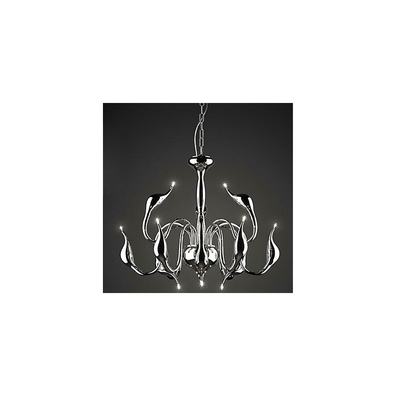 Lustre de metal galvanizado estilo vela contemporâneo moderno