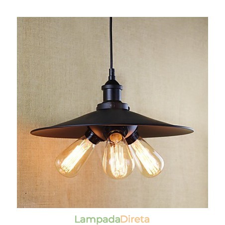 Luzes Pendentes Tradicionais Clássico Vintage Retro Country Garagem Metal Luzes Pendentes Tradicionais Clássico Vintage Retro Country Garagem Metal
