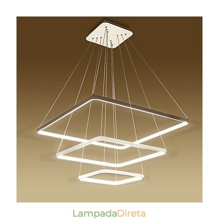 Luminária pendente de design moderno com três anéis Luminária pendente de design moderno com três anéis